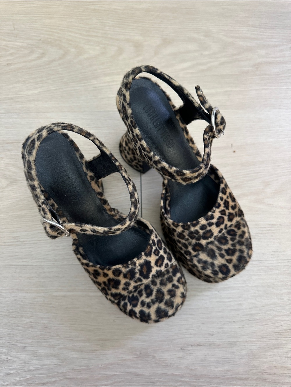 Current Mood Leopard Platform Sandals with Ankle Buckle - Picture 2 of 3